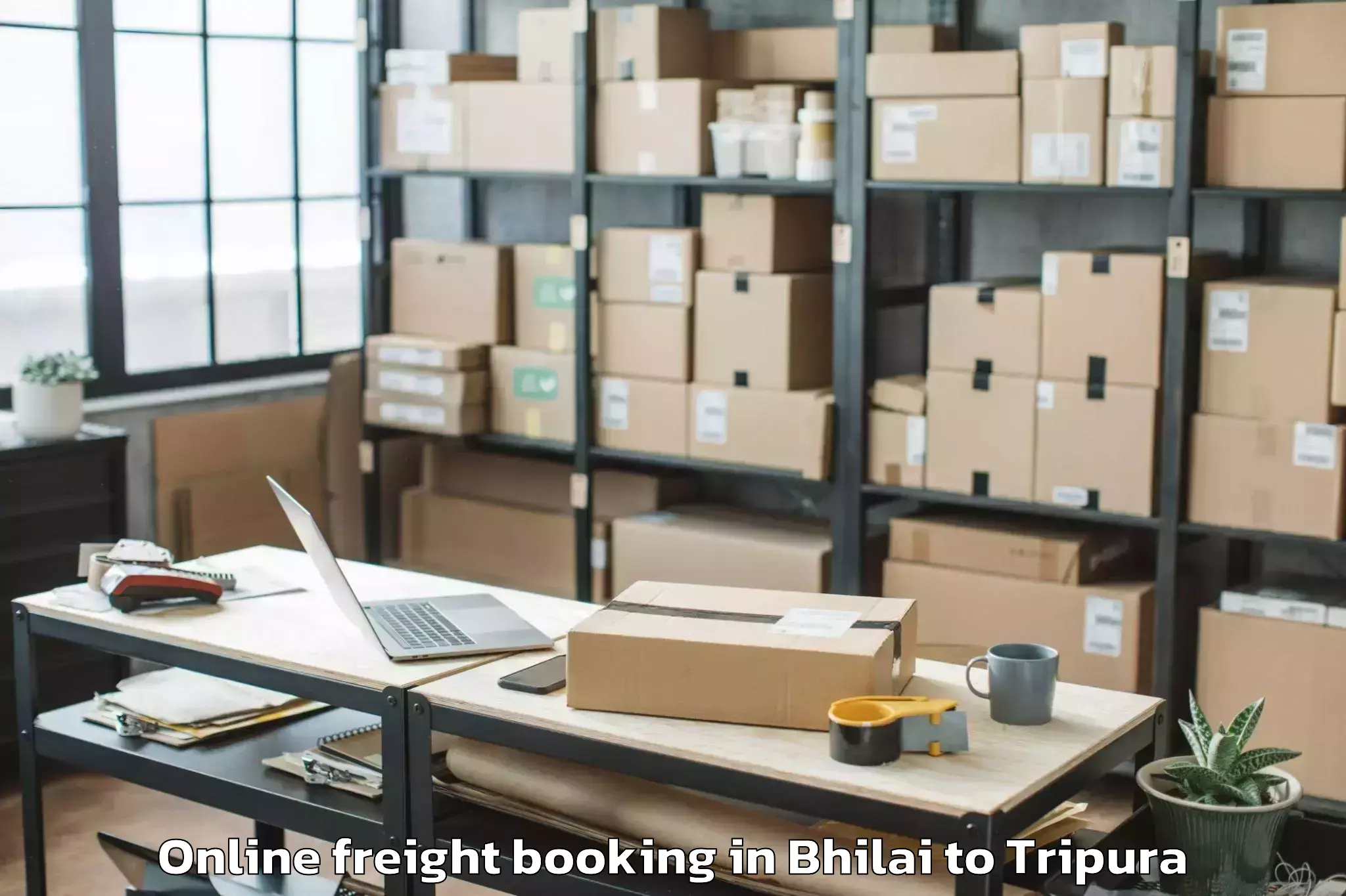 Professional Bhilai to Khowai Airport Ixn Online Freight Booking